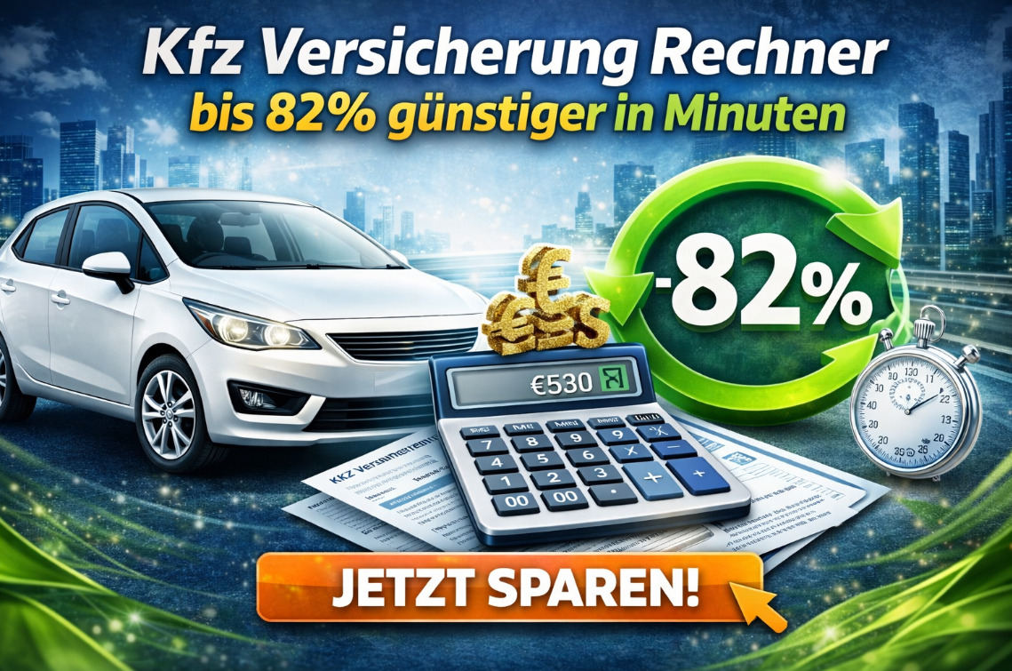 Autoversicherungsrechner Interface zur Berechnung und zum Vergleich von Kfz-Versicherungstarifen 2026